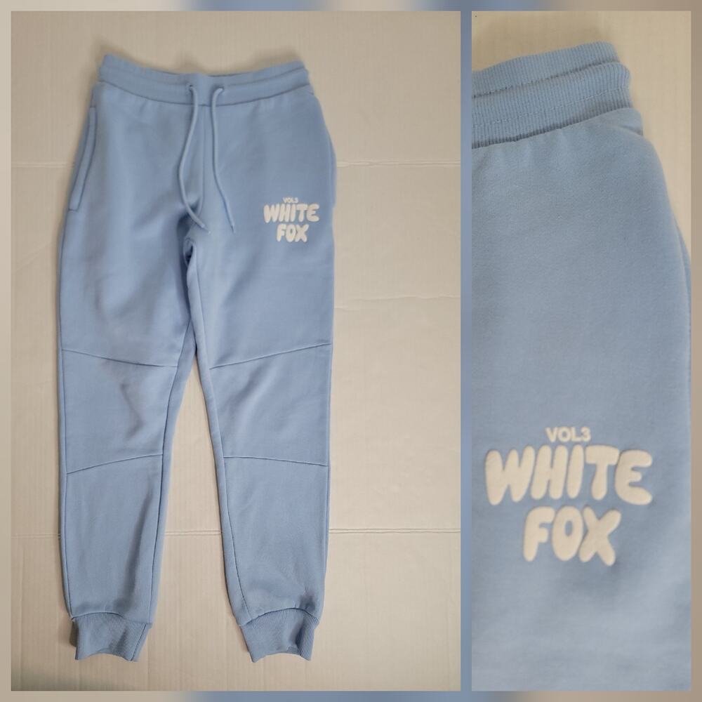 White Fox Boutique Light Blue Track Joggers